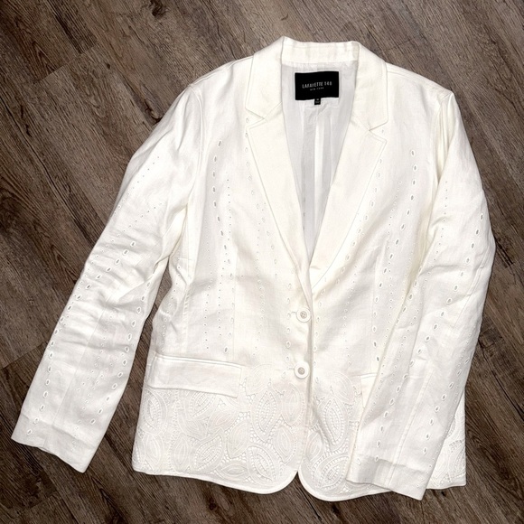 Lafayette 148 • Linen Lace 2 Button Blazer - Picture 2 of 13